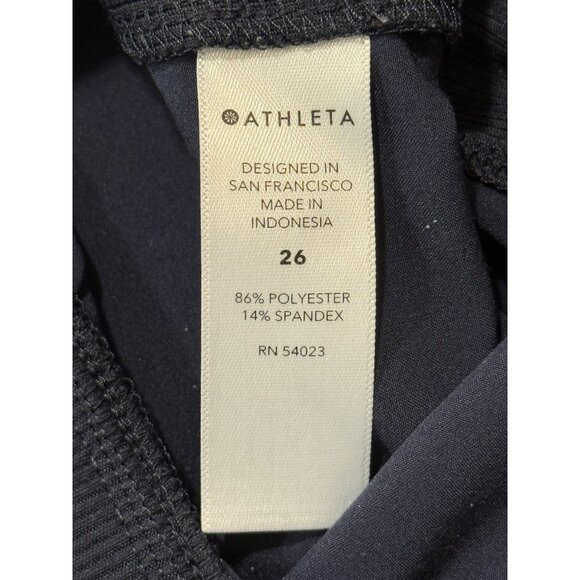 Athleta Brooklyn Ankle Pants Navy Blue Lightweight Pull-On Stretch Women Size 26 - Picture 7 of 8